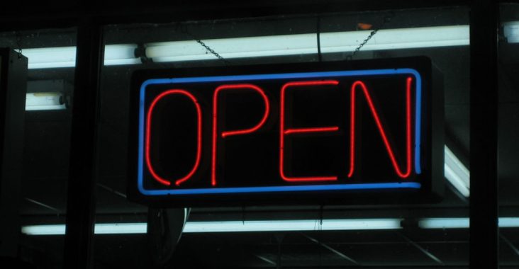 dry cleaner open sign